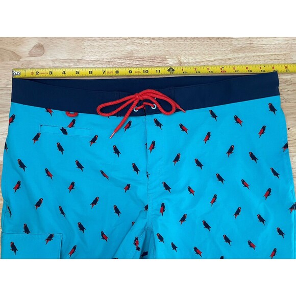 Duluth Trading Co Mens Bull Moose DuluthFlex 9" Parrots Print Board Short Sz 38 - Picture 10 of 13